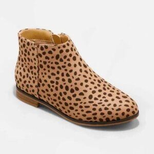 NWT Cat & Jack Girls Opal Leopard Print Booties - Size 3